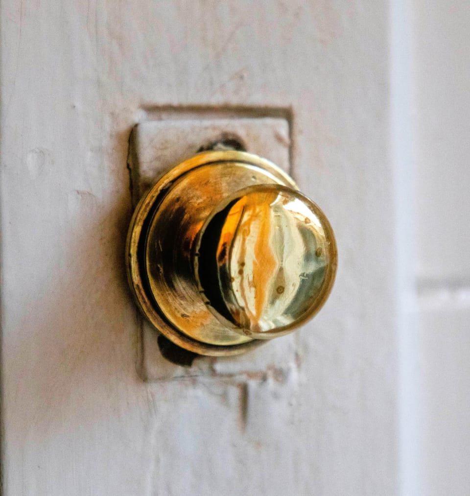 Refurbished original brass handles