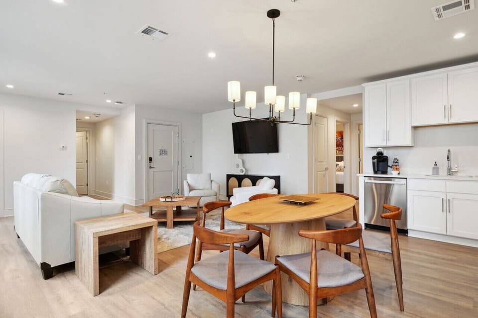 Living Room + Dining Area + Kitchen