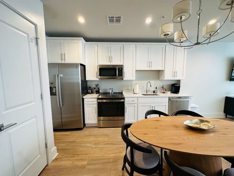 Full Kitchen with Major Appliances, Cookware. and Coffee Station