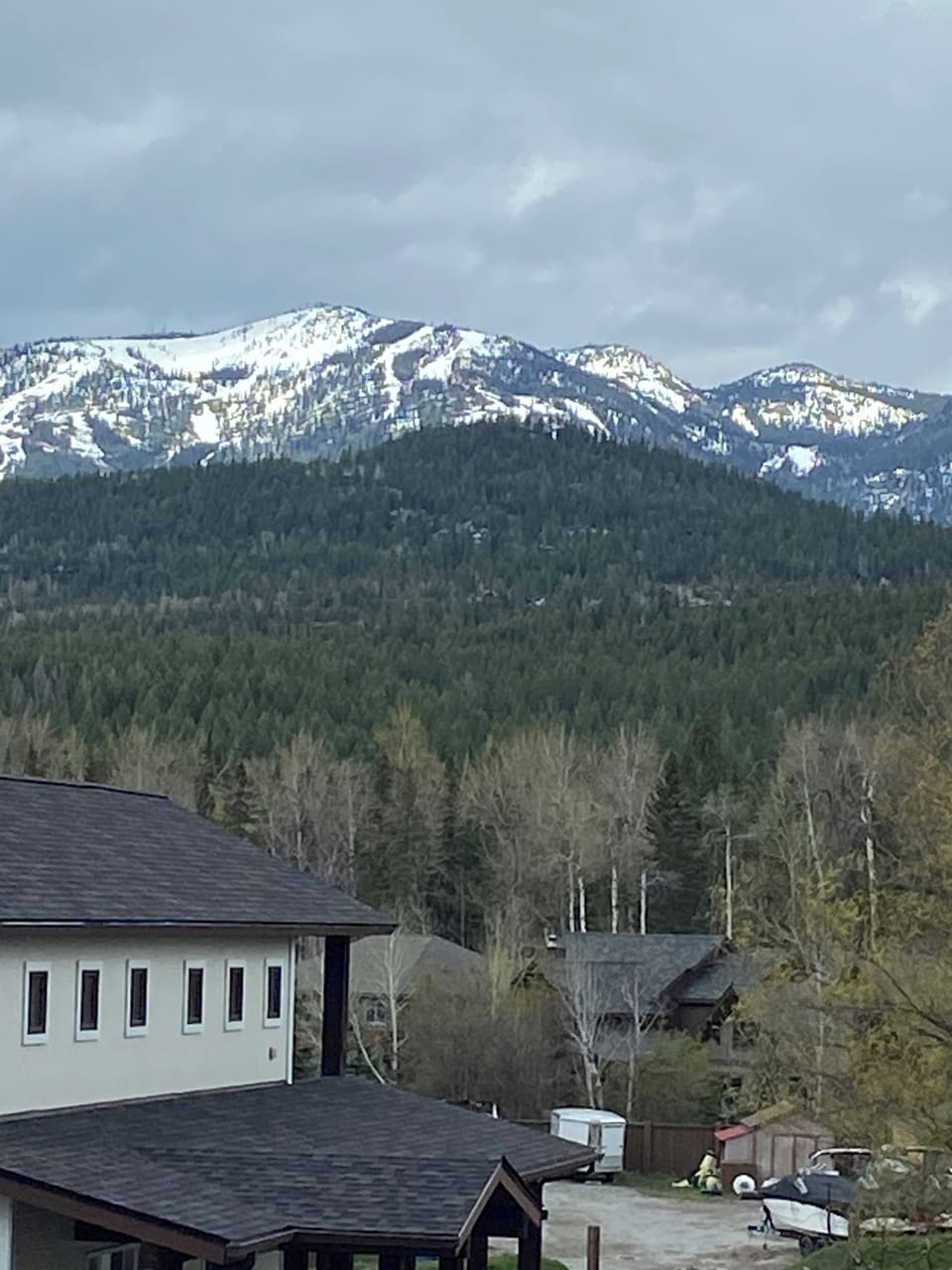 View from the deck of whitefish ski resort