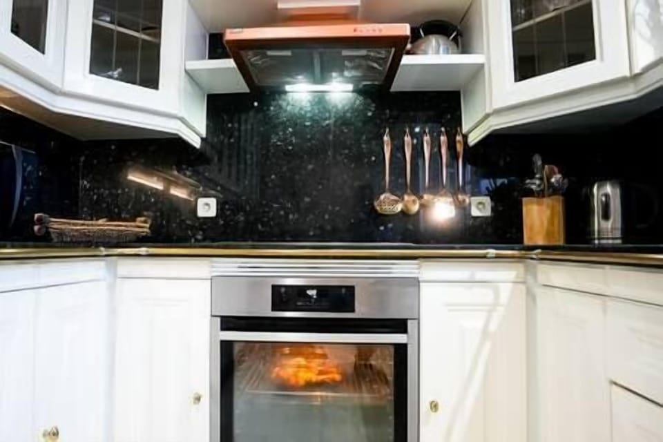 Black granit luxury kitchen