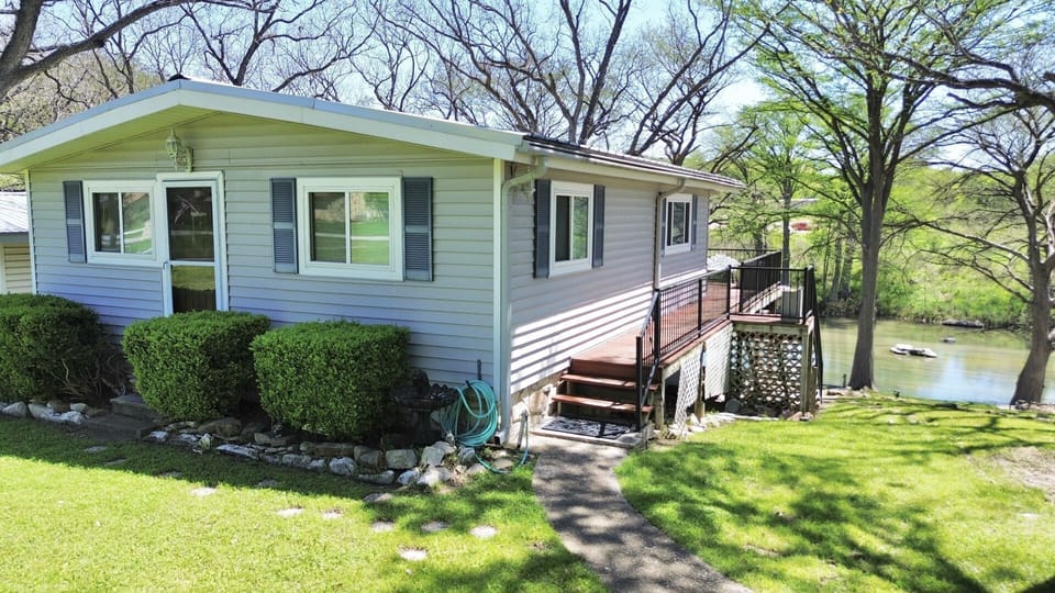Enter to the right of the home on the porch