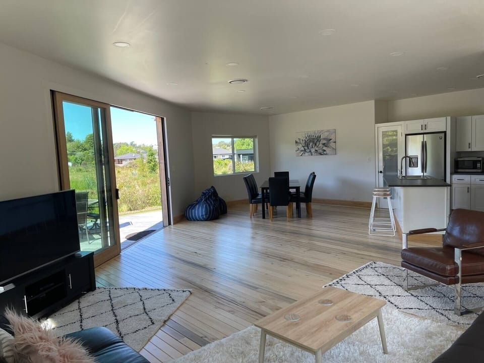 The open plan living area.
