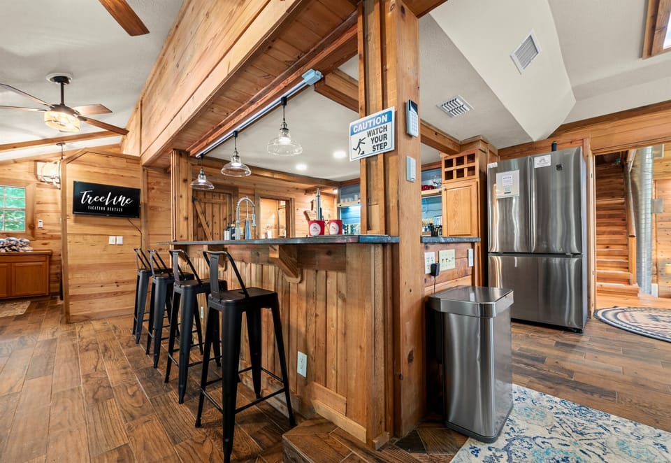 The open layout allows for easy interaction with family and friends while preparing delicious meals.