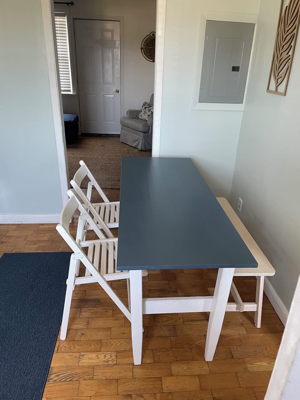 4 additional folding chairs are at the house if needed