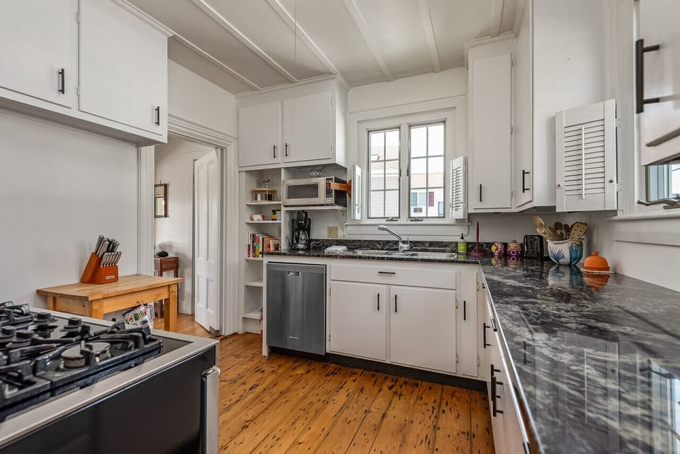 Pleasant kitchen area and well stocked