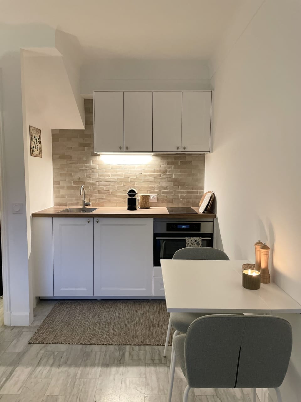 Kitchen and table