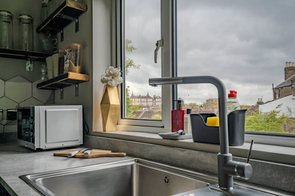 Kitchen with a Scenic View