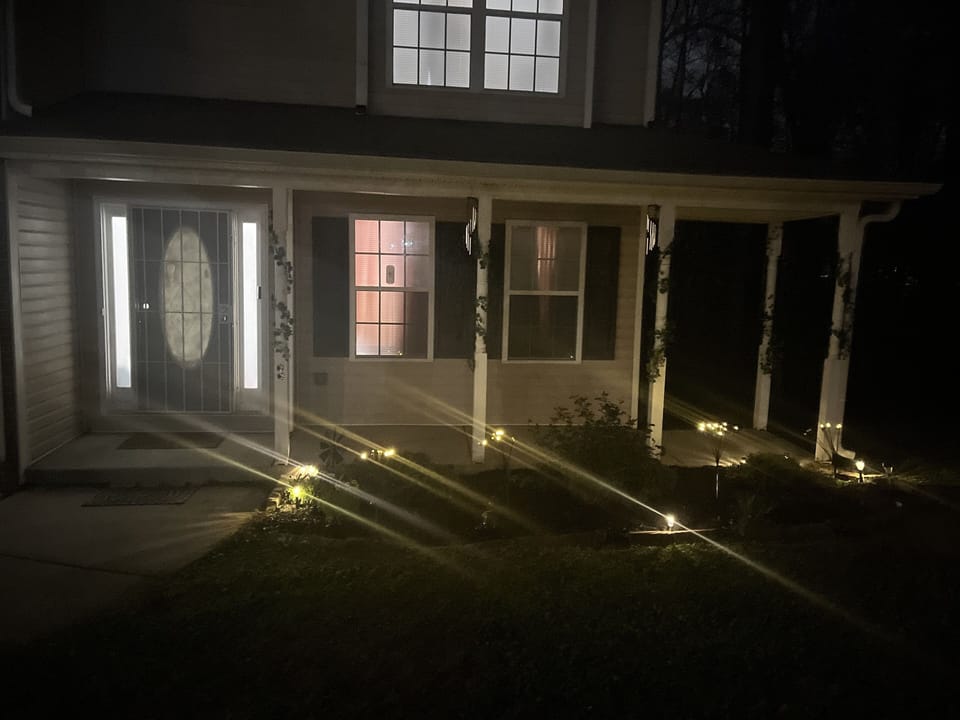 Fun house at night