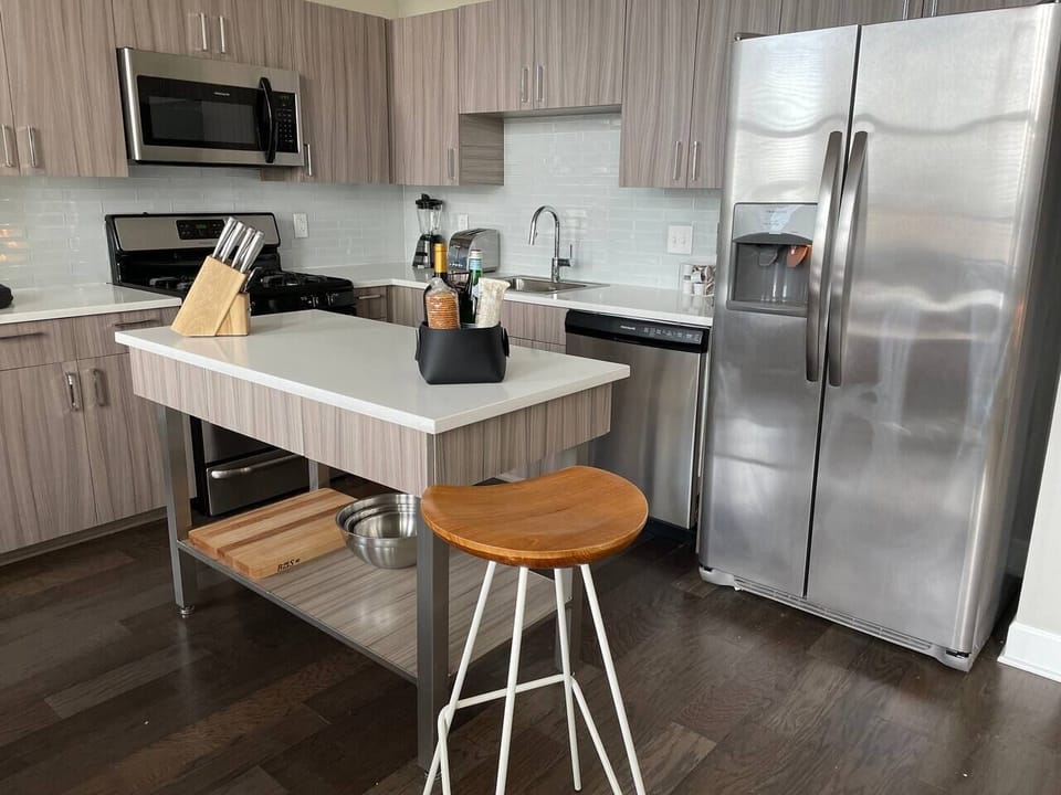 Kitchen with Stainless Steel Appliances and Center Island