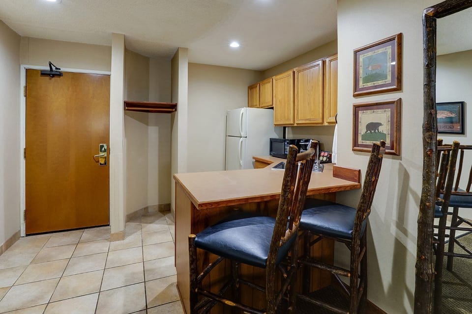 Prep simple meals with generous counters and an easy sink.