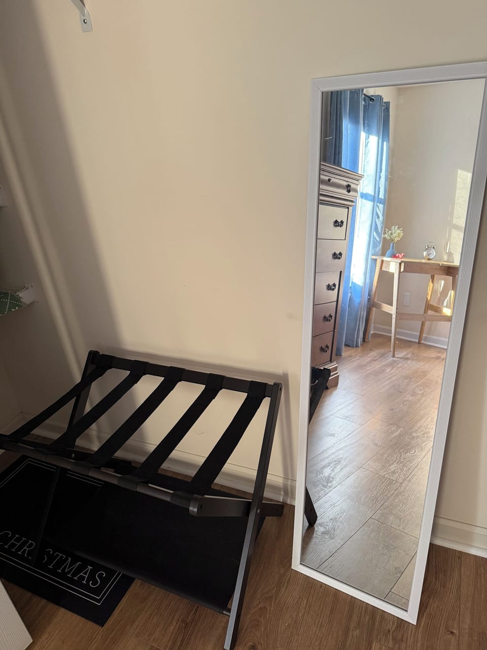 Luggage rack in each bedroom closet