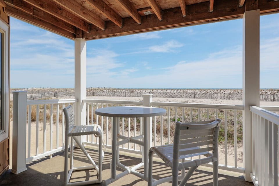 Sip your coffee while feeling the ocean breeze