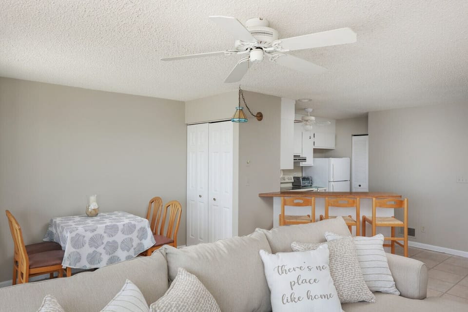 Beautiful living space with pullout couch