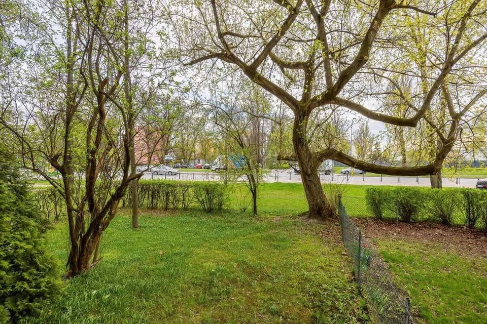 Park or green area with trees near the building, perfect for walks or relaxation.
