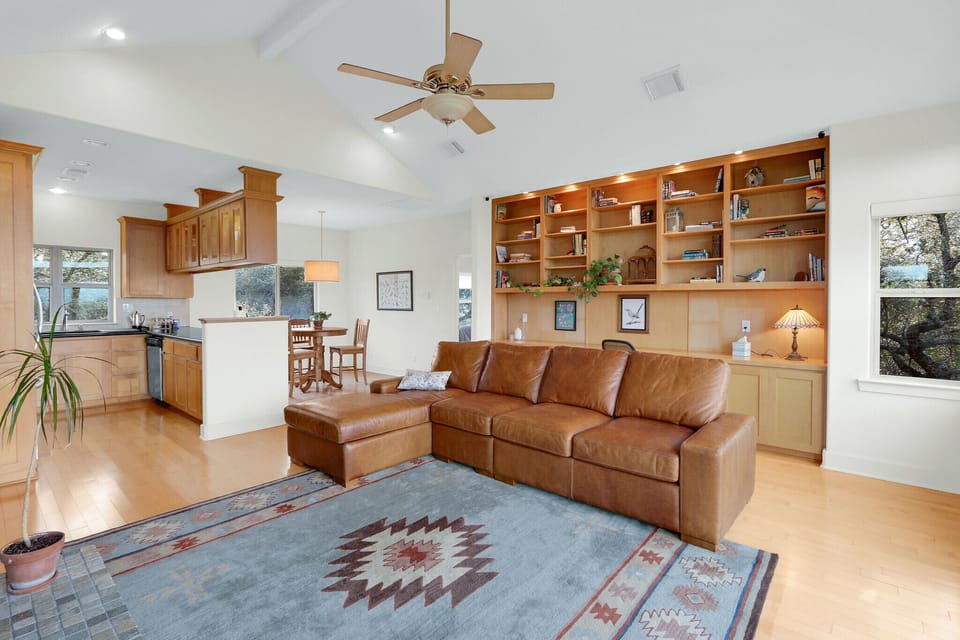 Open concept living area for entertaining