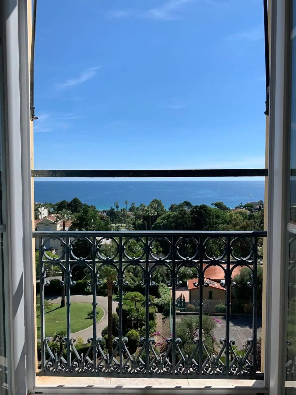 Sea view from the living room window