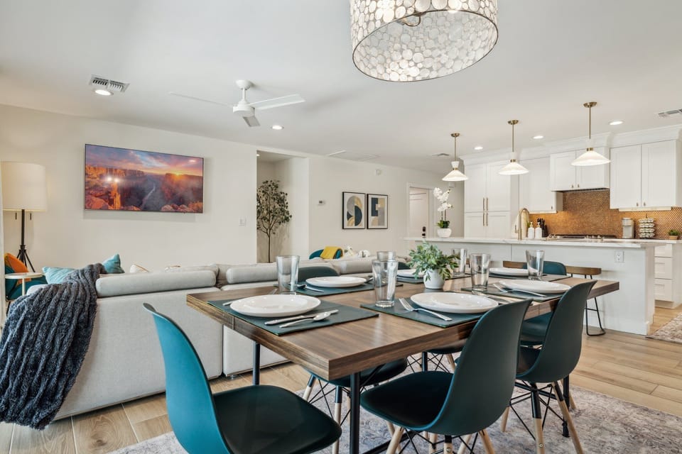 Dining, Kitchen and Living Room
