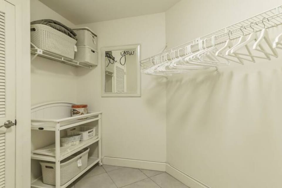  Generous walk-in closet with additional storage space.