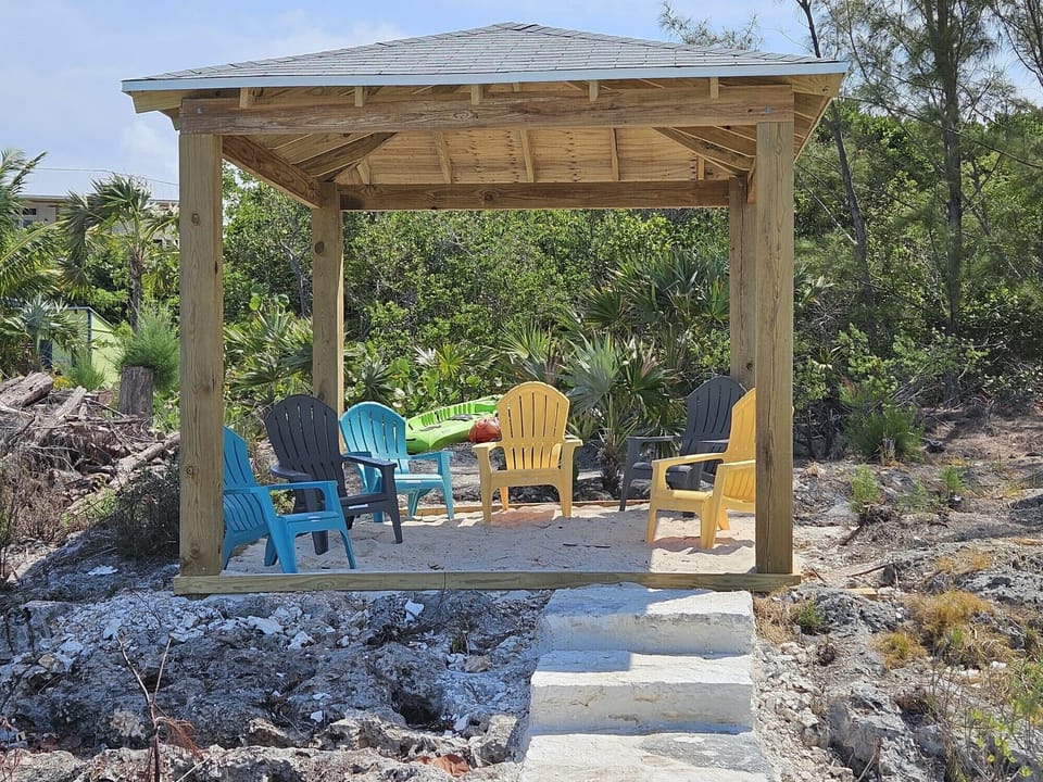 Cabana overlooking the Caribbean.