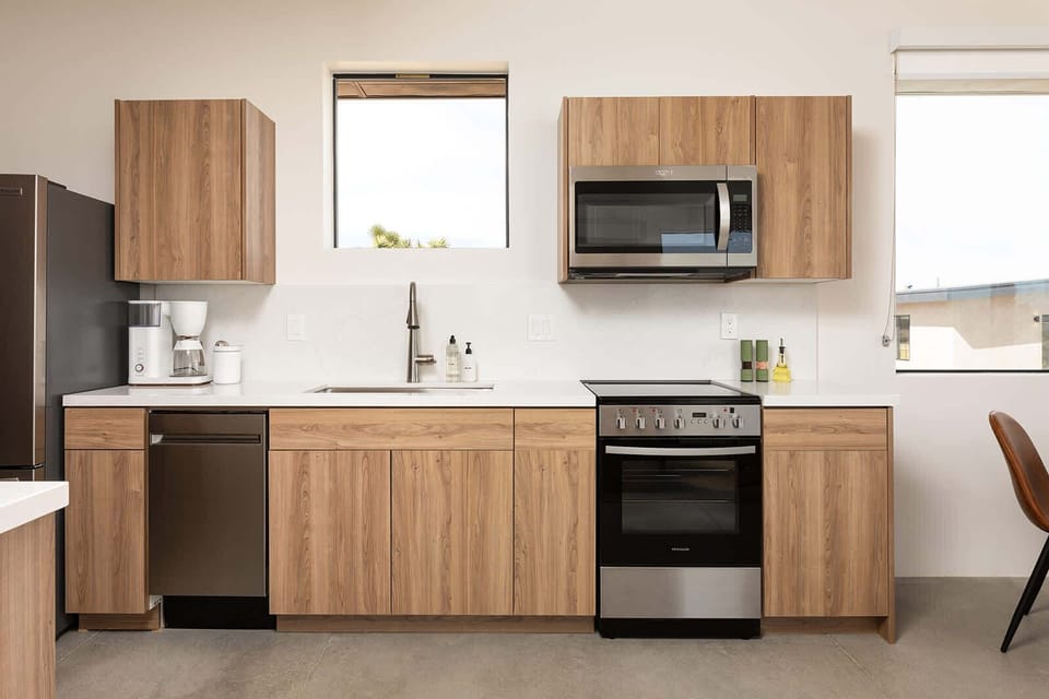 Full kitchen with complimentary locally roasted coffee