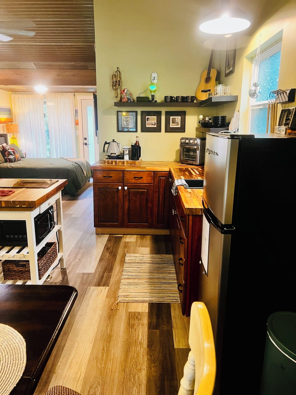 Kitchen view from dining room table