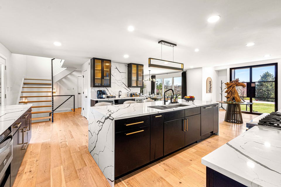 Our kitchen is spacious enough for everyone to help cook!