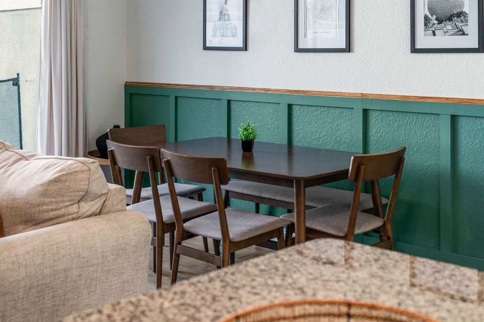 Gather 'round our dining table, where every seat is a front-row view to memorable meals and lively conversations.