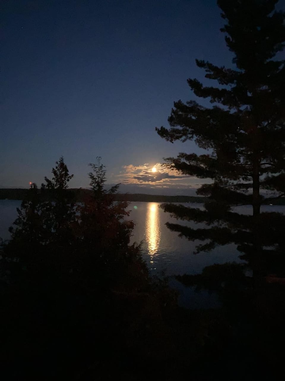 moonrise from cottage
