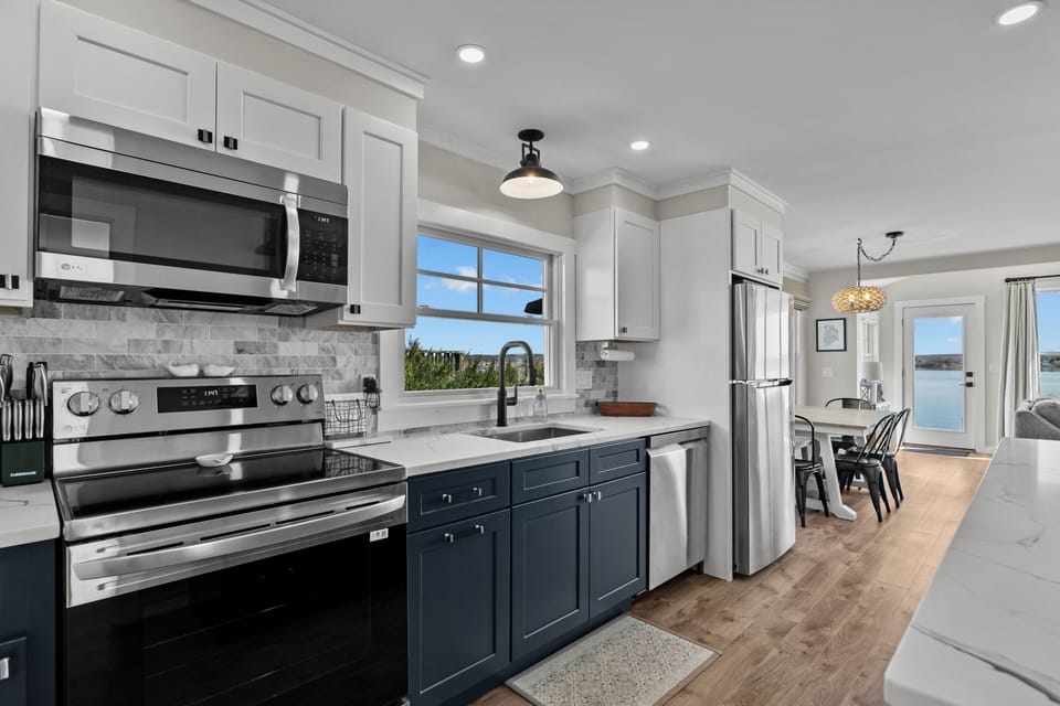Large full size appliances to cook meals at home