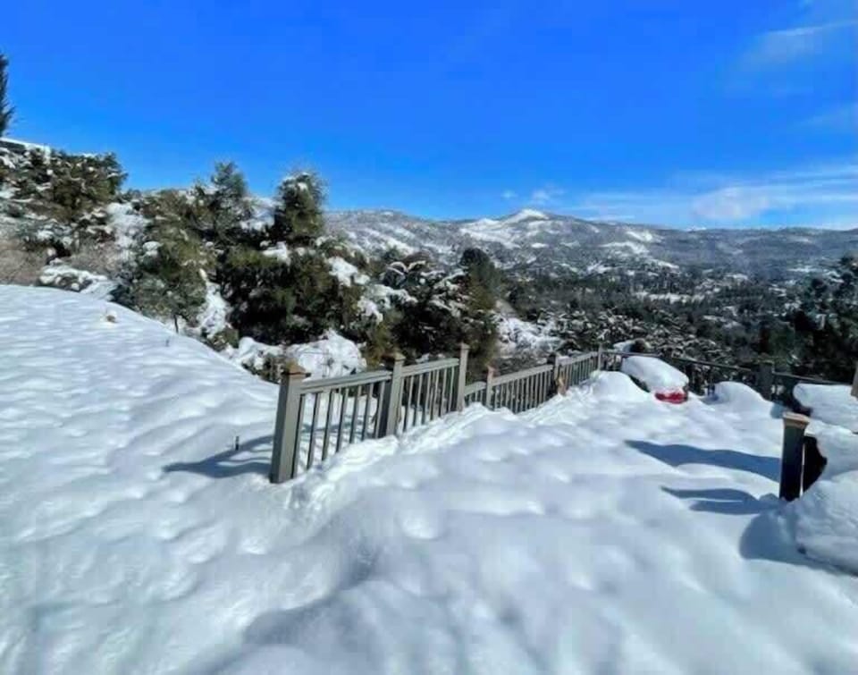 Our deck in winter after a snow storm!
