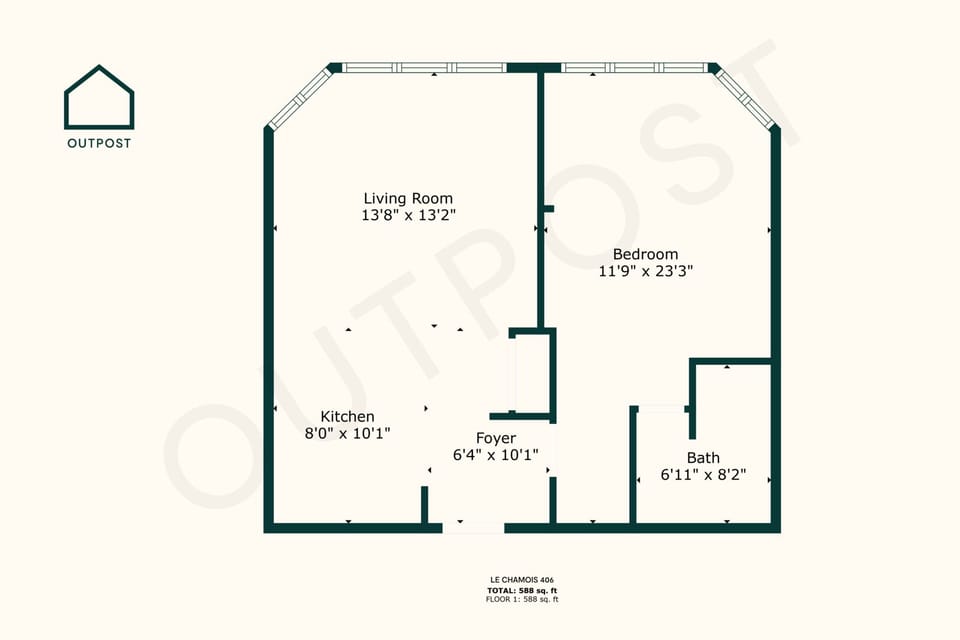 Floor plan - Le Chamois #406
