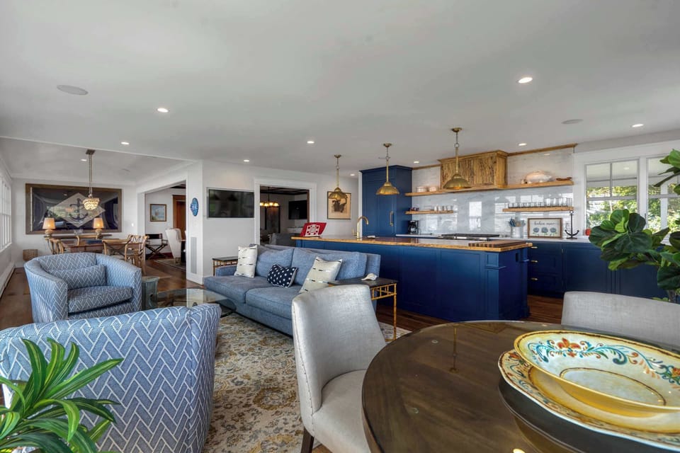 Open layout seamlessly blending the living, kitchen, and dining areas.