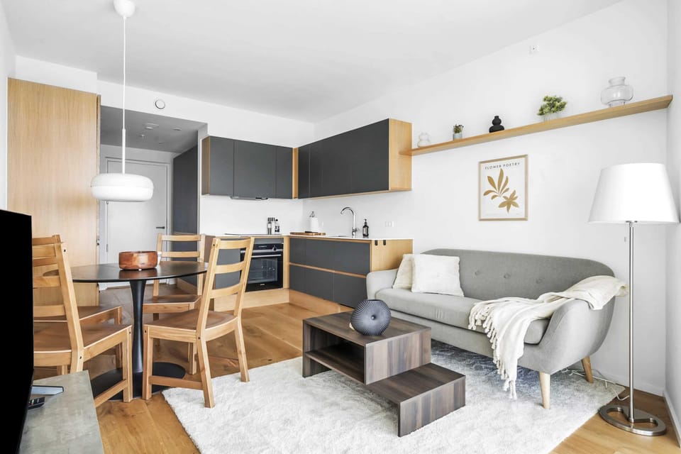 Living room and dining area