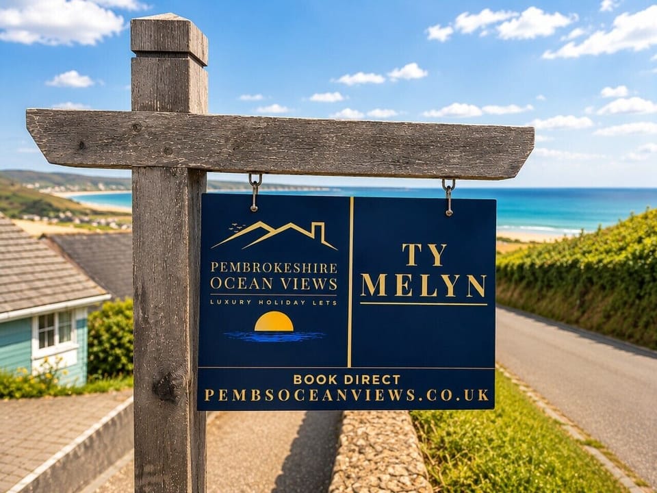 Ty Melyn Welcome sign
