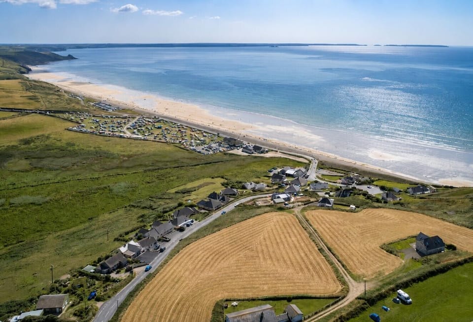 Aerial view of Newgale Beach