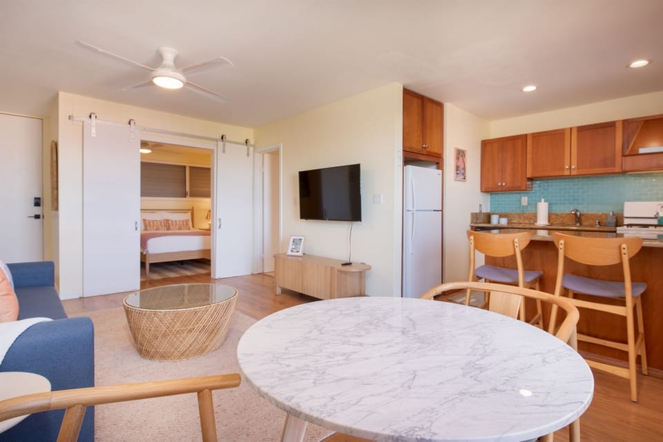 Fresh look of our updated professionally beach-boho styled condo