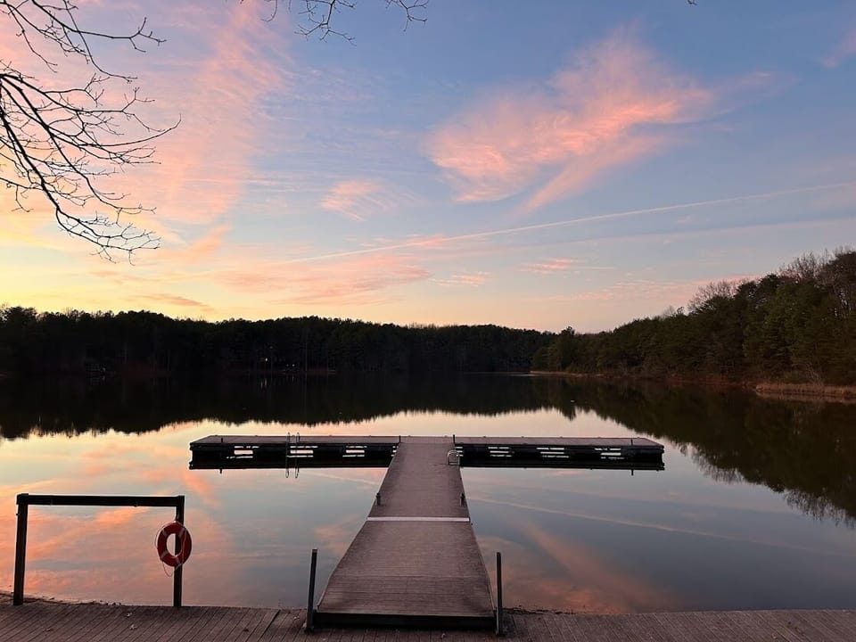 Pier at lake.