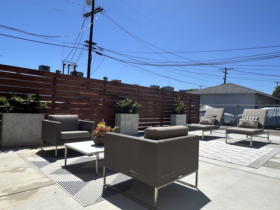 Outdoor lounge area