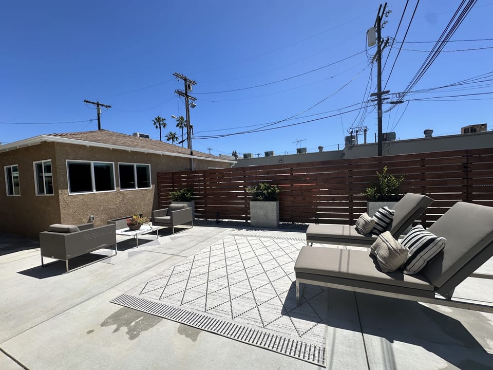 Outdoor lounge area