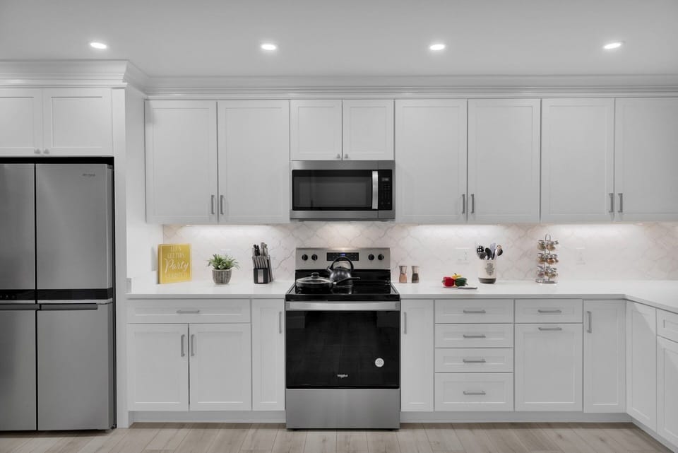 Modern stainless appliances
