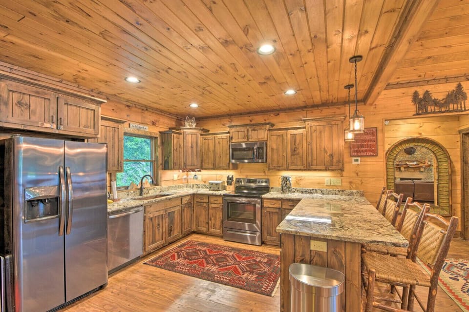 Fully stocked kitchen for home cooked meals and entertaining!