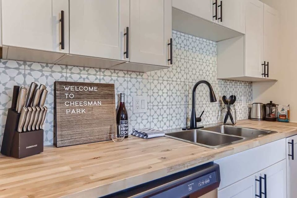 Our butcher block countertops welcome all kitchen lovers