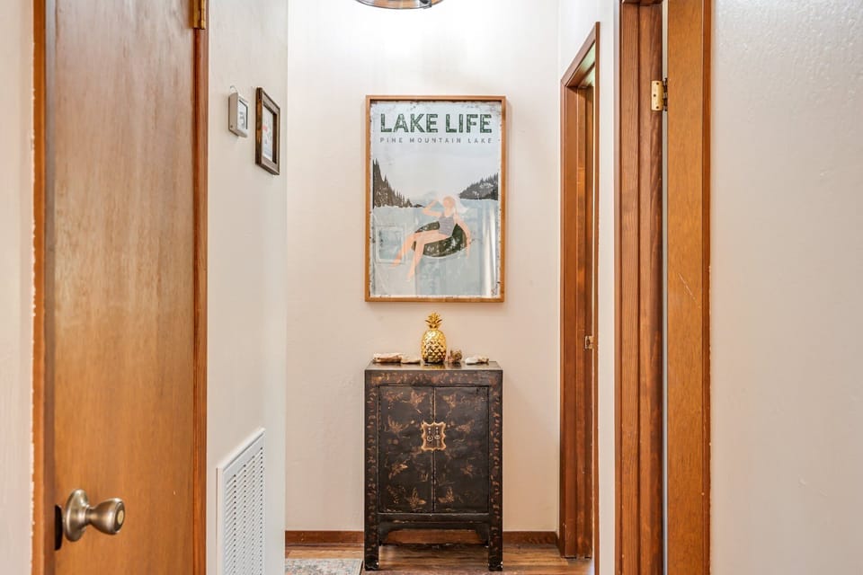 Hallway view in house. Pine Mountain Lake Unit 4 Lot 44. Vacation Rental (Kathy's Korner)