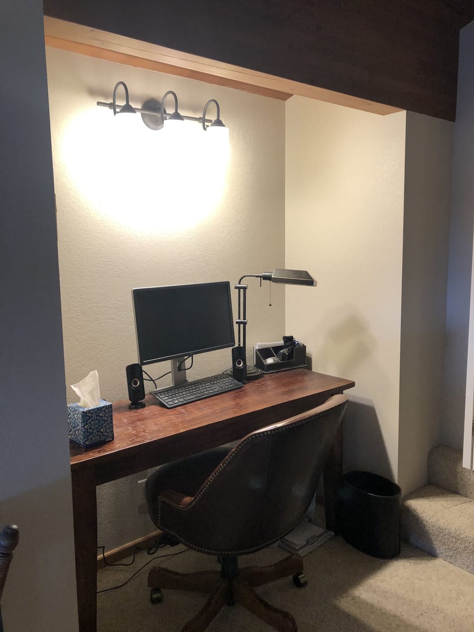 Office nook in loft. 
