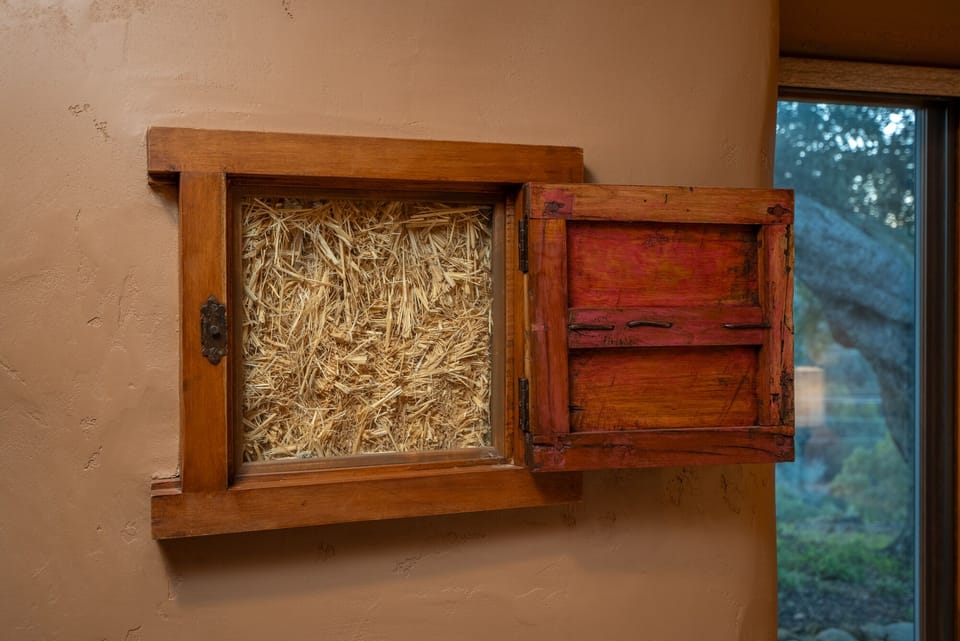 A unique peek at the straw bale construction