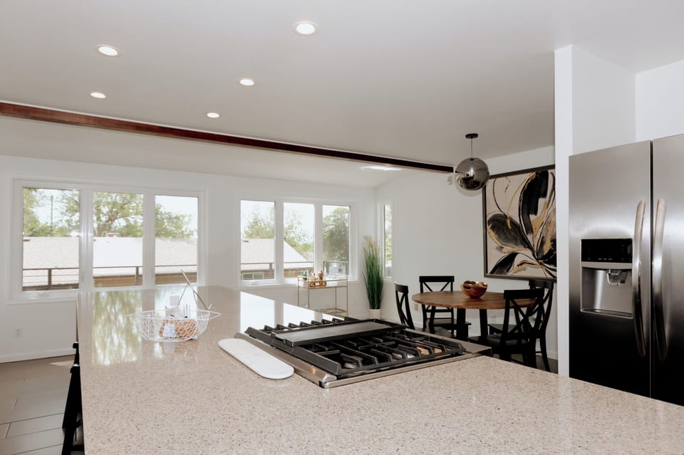 Spacious & bright kitchen.