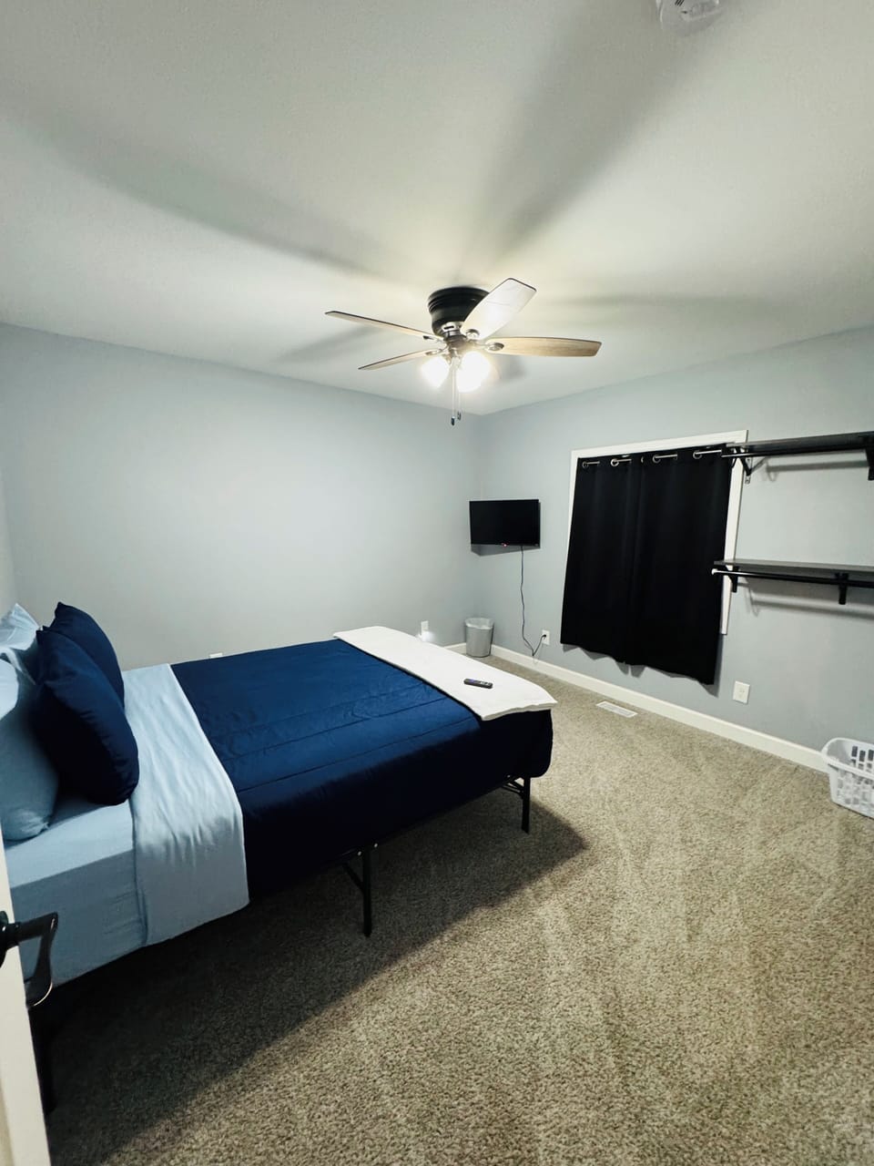 Bedroom 1. A Master with A T.V and A Full Bathroom.