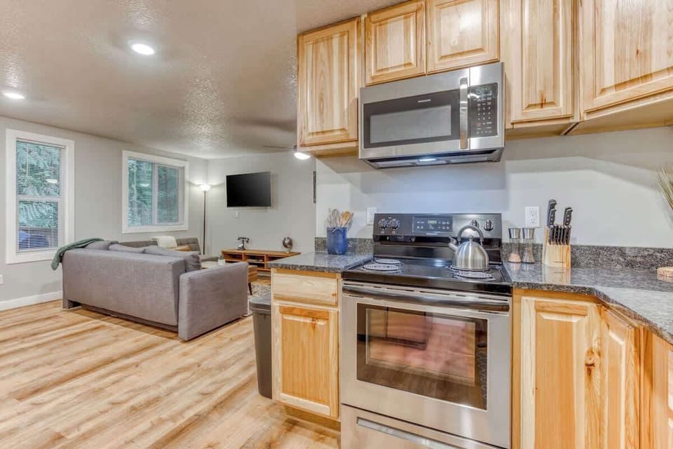 Gather your family in our open and airy space! The easy flow from living to kitchen makes it perfect for spending time together. 