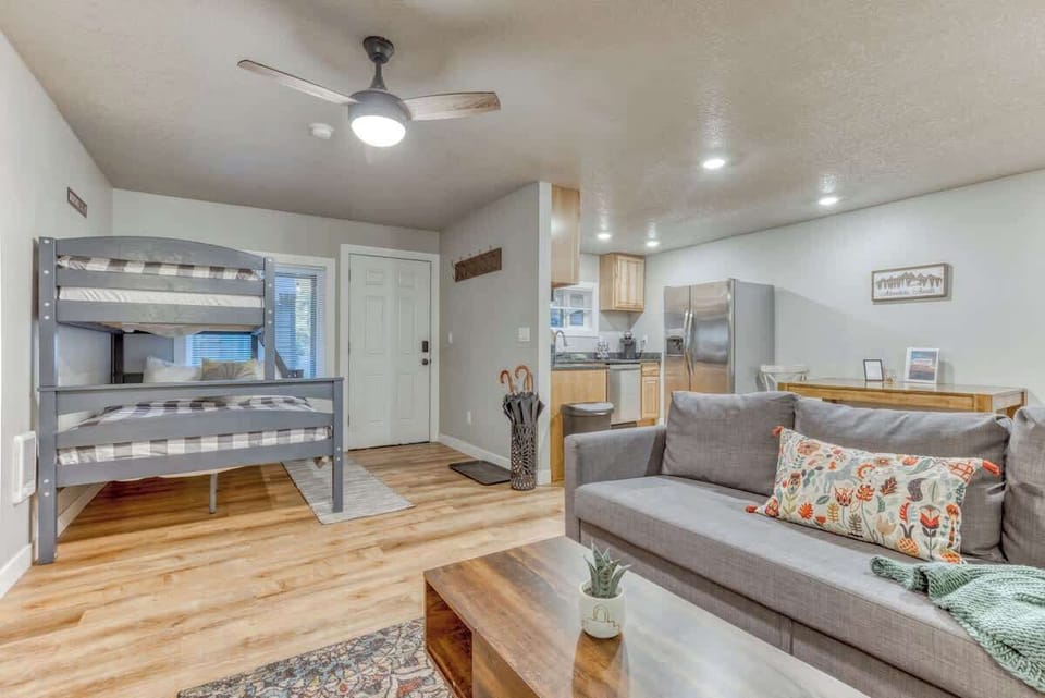 Sink into relaxation on our comfy sofas! Perfect for lounging after a day of adventures. 